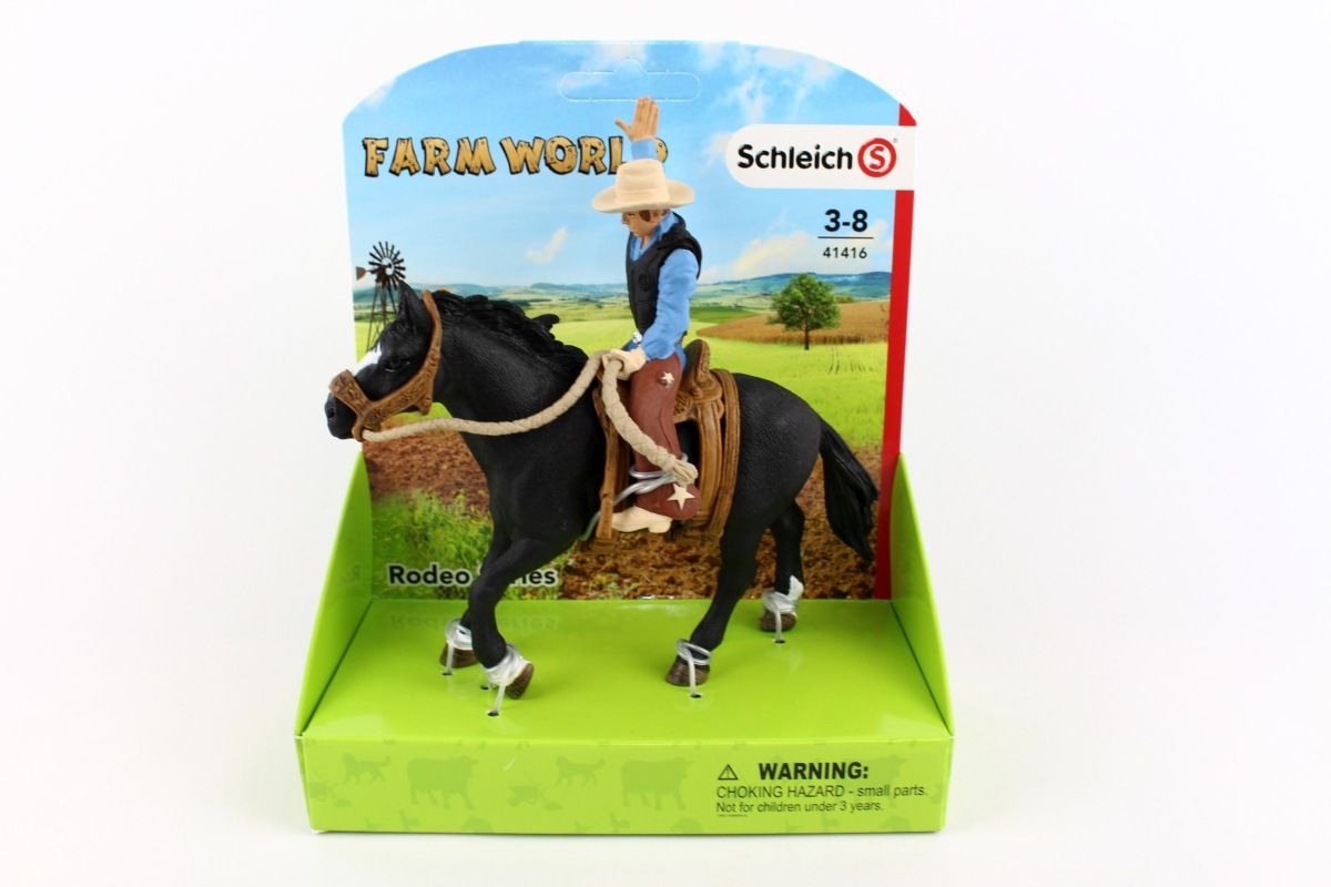 Schleich Farm World 41416 Saddle bronc riding mit Cowboy