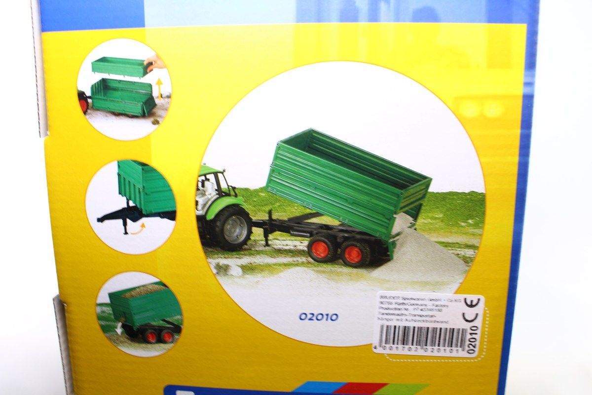 Tandemachs-Transportanhänger mit Aufsteckbordwand NEU &OVP BRUDER® 02010 Tandemachs-Transportanhänger mit Aufsteckbordwand NEU &OVP BRUDER® 02010