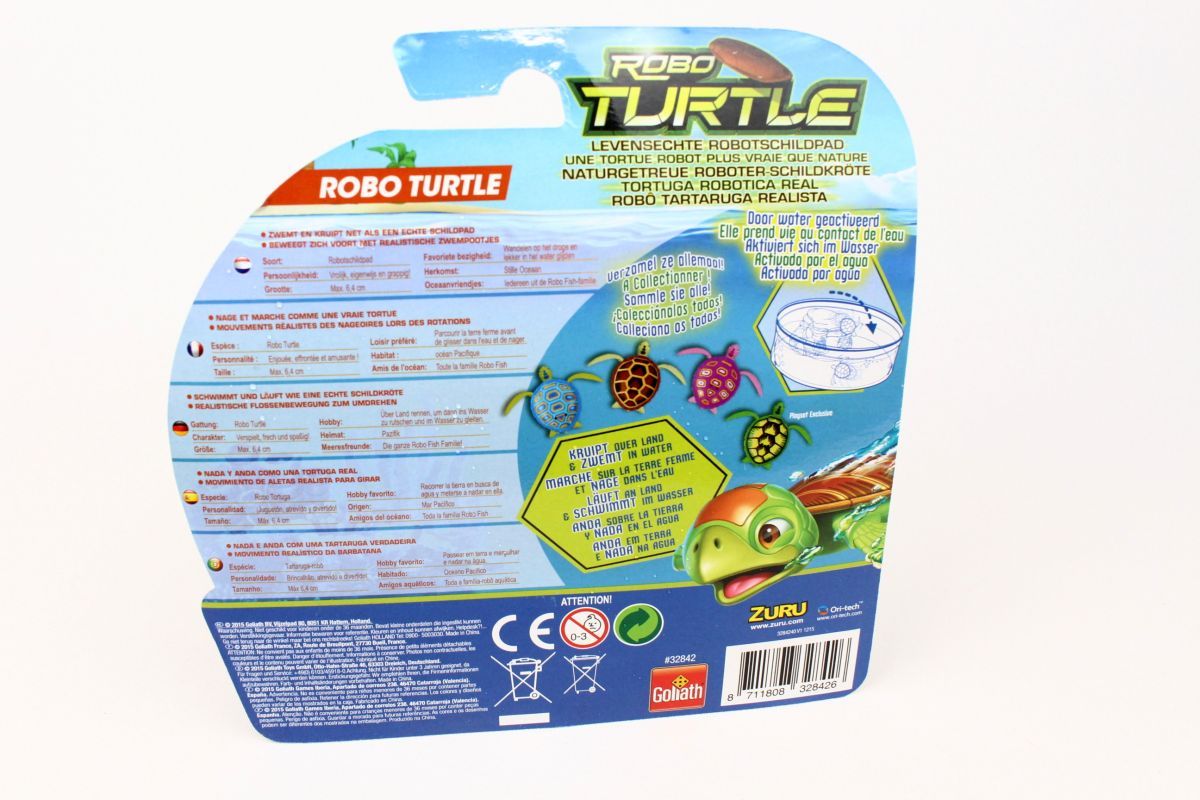 Zuru Robo Turtle blau naturgetreue Roboter Schildkröte für Pool Badewanne Urlaub 