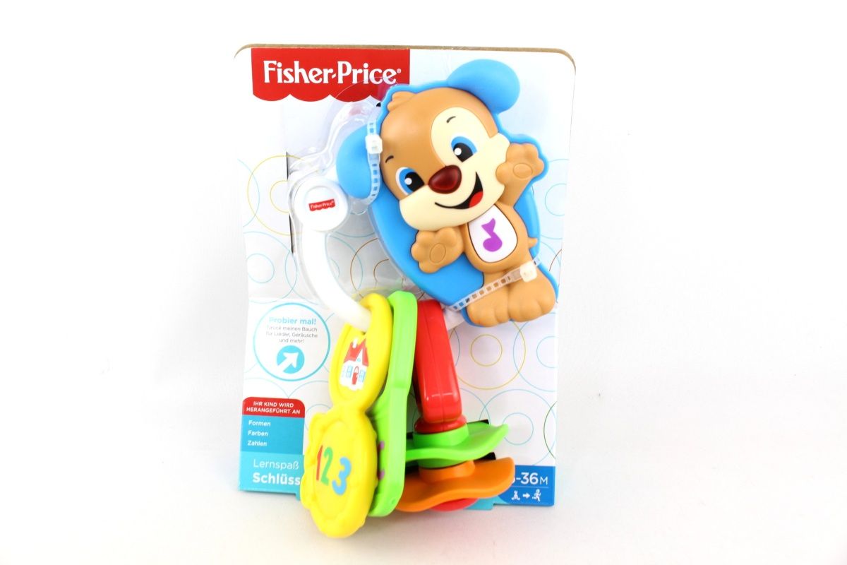 Fisher-Price Lachen & Lernen – Zählen & Gehen Schlüssel Mit Liedern, Beißring & Kuschelhund (ab 6 Monaten, GRF22) Fisher-Price Lachen & Lernen – Zählen & Gehen Schlüssel Mit Liedern, Beißring & Kuschelhund (ab 6 Monaten, GRF22)