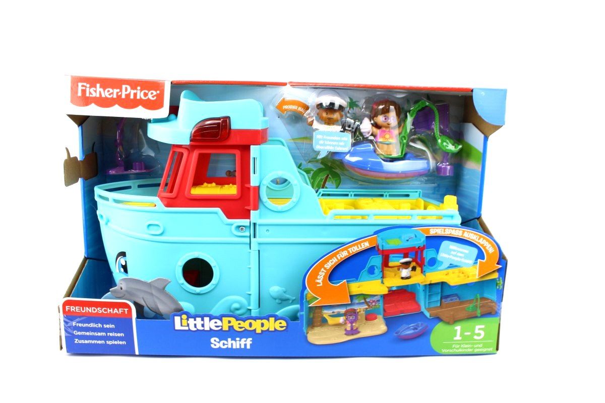 Fisher-Price Little People Schiff mit Figuren und Zubehör Mattel FXJ47 
